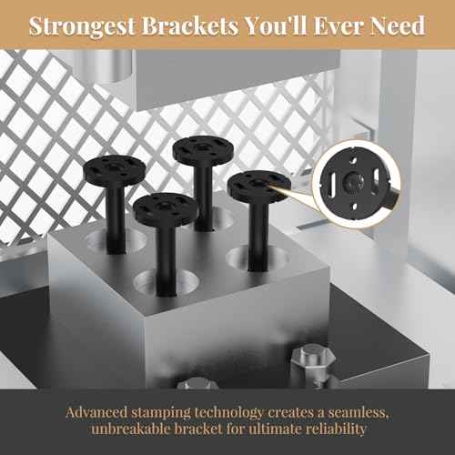 8pcs Wall Shelf Brackets Heavy Duty Floating Shelf Bracket Hidden,Invisible Black Shelving Brackets Decorative Floating Shelf Hardware Heavy Duty,Metal Shelf Support Bracket (8 inch-8pcs)