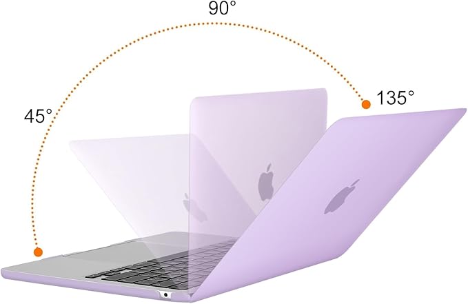 MOSISO Compatible with MacBook Air 13 inch Case M5 2026 M4 2025 M3 M2 2024-2022 A3449 A3240 A3113 A2681,Hard Shell&Keyboard Cover&Screen Film&Pouch for MacBook Air 13.6 inch Case, Purple