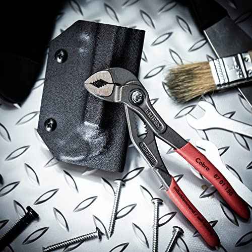 Clip & Carry Kydex Sheath for the Knipex Cobra 6" Water Pump Pliers 8701150 - Made in USA - Belt Holster Case - Black