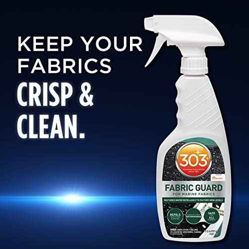 303 Products Marine Fabric Guard ? Water Repellent & Stain Shielding Fabric Spray, Safe for All Outdoor Upholstery, Simple & Easy to Use, Protectant Spray for Boats, 16oz (6 Pack)