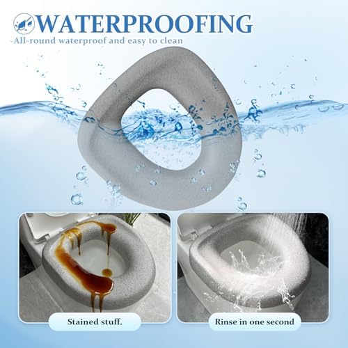 Toilet Seat Riser - Adds 3 Inch of Height to Toilet - with 300 Pound Weight Capacity,no installation,for Seniors Adults Elderly Handicap Disabled Fits Most Standard and Elongated Toilets