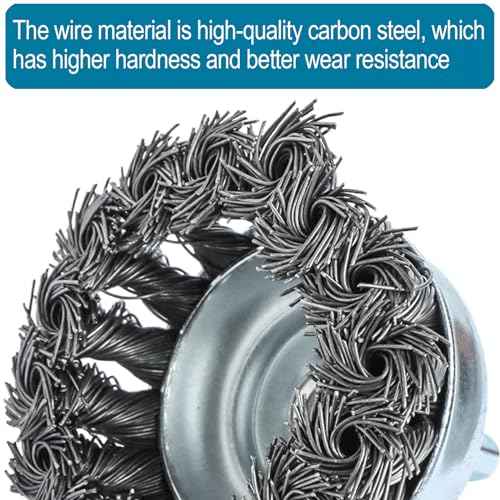 2 Pcs Knotted Wire Cup Brush Set for Drill 1/4 Inch Hex Shank,Coarse Carbon Steel Drill Wire Brush, Wire Brush Drill Attachments Rust Removal