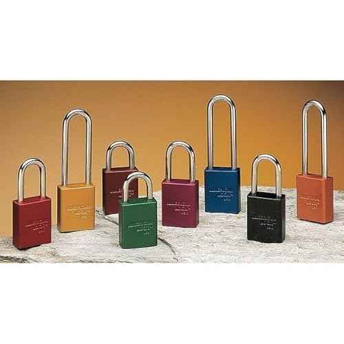 American Lock-A1106YLW Lockout Padlock, KD, Yellow, 1/4 in. Dia.