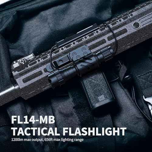 Feyachi Tactical Flashlight 1200 Lumen LED Weapon Light,Waterproof with Picatinny/M Lock Mount, Pressure Switch Included (M Lock Mounted)