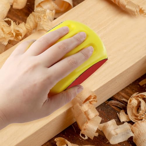 1PC 6" Hand Sanding Block Hook & Loop Backing Pad Sandpaper Holder Hand Grinding Block