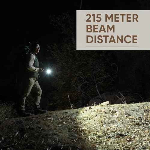 Energizer Jeep HL-10000 Flashlight Recharegeable, Ultra Bright 10,000 Lumens Tactical Flashlight, IPX4 Water-Resistant, USB-C Cable Included