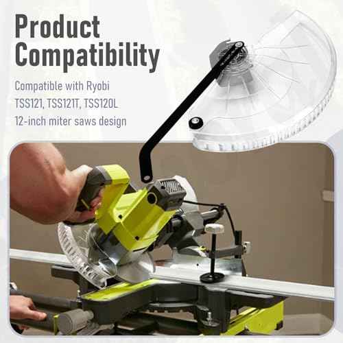 089240023710 Miter Saw Blade Guard Replacement Compatible with Ryobi TSS121, TSS121T, TSS120L 12" Miter Saw - Lower Blade Guard 089041016704 089240023707