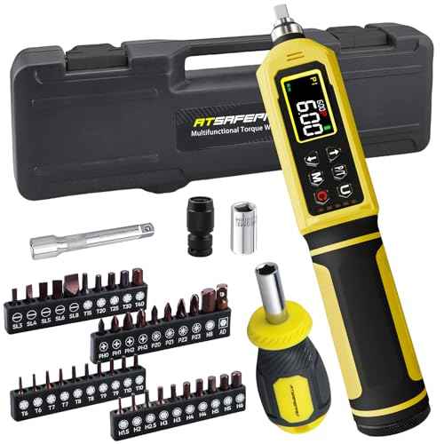 Digital Torque Screwdriver Set, 0.8-53.1 in-lbs/0.09-6 Nm, 45 PCS 1/4" Inch Pound Torque Wrench Screwdriver with Buzzer, LED Indicator & Vibration, 9 Preset Modes, ¡¾2% Accuracy for Precision Work
