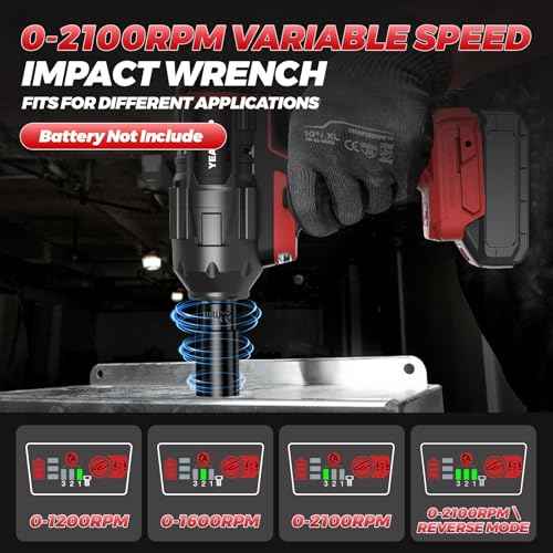 Cordless Impact Wrench 1/2 inch for Miwaukee 18V Battery, 900Ft-lbs(1200N.m) Brushless Impact Driver with 4-Mode Speed, High Torque Impact Gun with 6 Sockets, LED Work Light (Battery NOT included)