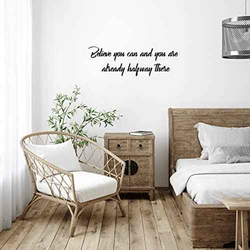 9 Pcs Inspirational Vinyl Wall Decal Stickers Motivational Quote Peel and Stick Positive Saying Wall Art Large Affirmation Decal Removable Decor for Home Office School Classroom
