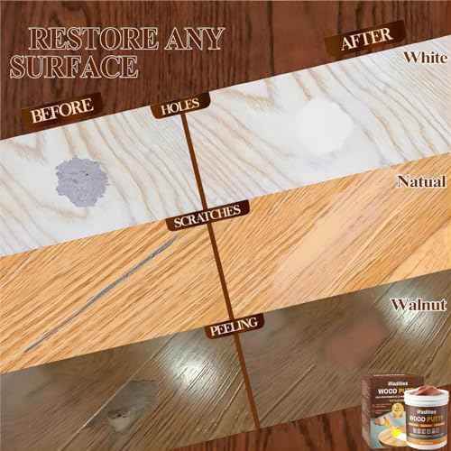 Walnut Wood Filler, Walnut Wood Putty, Paintable Stainable Wood Repair Putty, 9.87 Ounce Wood Furniture Repair kit, Quickly Repair Wood Cracks and Holes on Wooden Floor Furniture (Walnut)