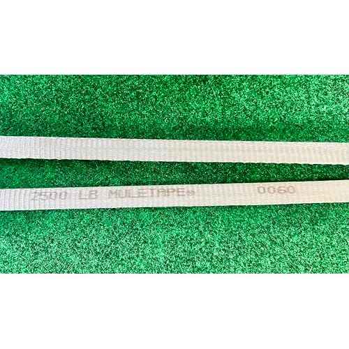 3/4" x 600ft Polyester Pull Tape - 2500LB Tensile Strength Mule Tape, Heavy Duty Webbing for Tie-Downs & Pulling - Made in USA (Misprinted Markings)