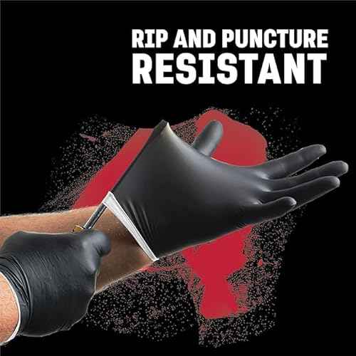 Venom Steel Industrial Nitrile Gloves, 6 mil, 2 Layer Rip Resistant, One Size Fits Most, 100 Count, (Pack of 2)