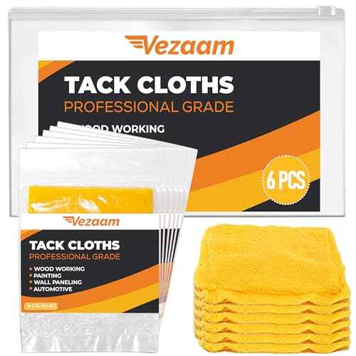 Tack Cloths - 6 Pcs, Remove Dust, Sanding Particles, Clean & Polish, Ideal for Woodworking & Painting, 18x36 (6)