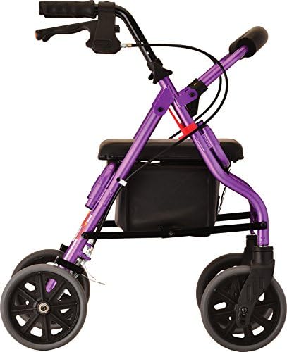 NOVA Medical Products Zoom Rollator Walker with Seat Height, Purple