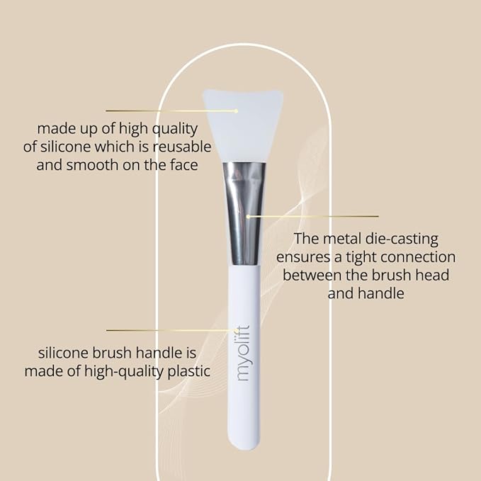 MyoLift 7eWellness Applicator Silicon Brush - Mask applicator for Facial Skincare, Reusable brush for Anti Aging mask, Soft & Durable Face Mask Applicator for gels, DIY masks,easy-to-clean (3)