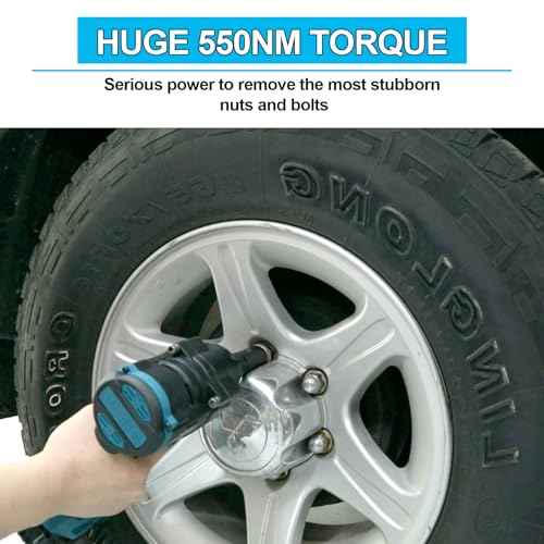 1/2 Inch Cordless Impact Wrench Compatible with Makita 18V Battery-550N.m(406Ft-lbs) Brushless High Torque Impact Gun,3200RPM Driver for Car Tires Truck