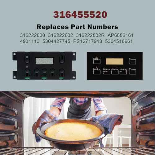 316455520 Gas Range Control Board Clock(Include Overlay), Range Oven Control Board Compatible with Frigidaire 7 Button Control Board Clock