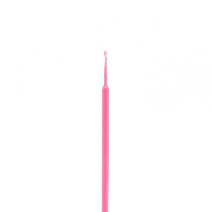 i-Laesh 200Pcs Medium Tip Micro Brushes - Microswabs for Eyelash Extensions - Microbrush Applicators Brush - Cotton Swabs Qtips for Eye Dental Lashes Eyebrow and Personal Care (Pink)
