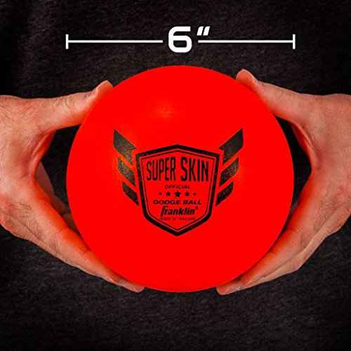Franklin Sports Dodgeball Ball Set ? Superskin-Coated Foam Balls for Playground Games ? Small Dodgeballs for Gymnasium Games ? Easy-Grip Foam Balls ? Won¡¯t Shred or Tear for Hours of Fun