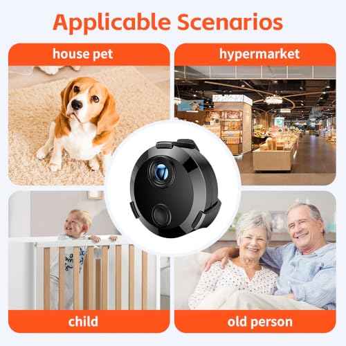 2K HD WiFi Security Camera -Hidden Cameras - WiFi Camera - Spy Cam-Indoor Nanny Cam -Surveillance Cameras with Motion Detection and Night Vision - Home Security for with App