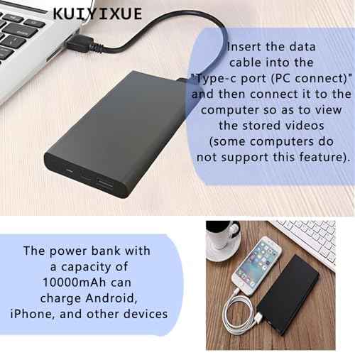 Hidden Camera - Spy Camera - Mini Camera - 10000 mAh HD 1080P- Portable Mobile Power Supply Camera - Secret Camera - Evidence-Collecting Camera-Small Camera-Nanny camera-55 Hours of Record