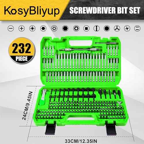 232PCS Ultimate Screwdriver Bit Set, Security Bit Set, Includes Magnetic Security Bits, Nut Driver, Ratchet Wrench, CR-V Steel Drill Bit Set