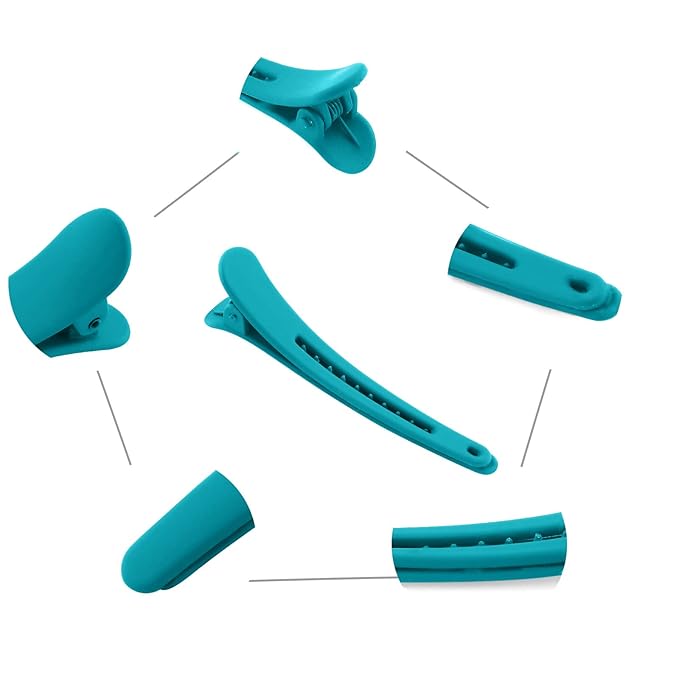 YISSION 12 PCS 3.1 Inch Matte Alligator Duck Billed Hair Clips for Styling Sectioning, No Crease Hair Barrettes and Accessories for Women Girls Blue