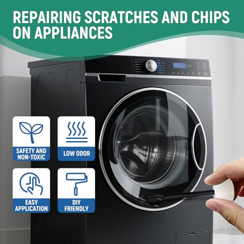 Appliance Touch Up Paint Black Appliance Paint Enamel High-Gloss Black Touch Up Paint Pen Scratch Repair for Appliances Refrigerators Metal Surfaces Dishwasher Dryer Microwave Washers 1.5oz