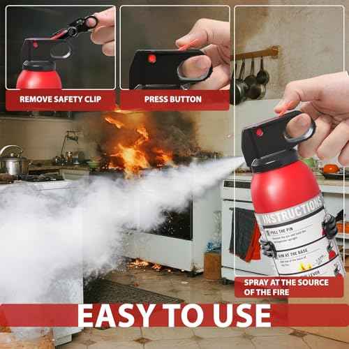 Dry Stop Fire Extinguishing Spray for Home & Car ? 600g Portable Dry Chemical Fire Suppression Spray | For Kitchen Grease, Electrical, Vehicle & Garage Fires, Easy to Use (2-Pack)