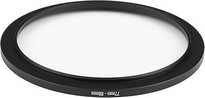 77mm to 86mm Step Up Ring Filter Adapter Applicable to All Brands of UV ND CPL Filter (77mm-86mm)