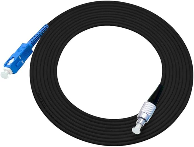 Jeirdus 600M SC to FC Outdoor Armored Simplex 9/125 SM Fiber Optic Cable Jumper Optical Patch Cord Singlemode 600Meters 492ft SC-FC