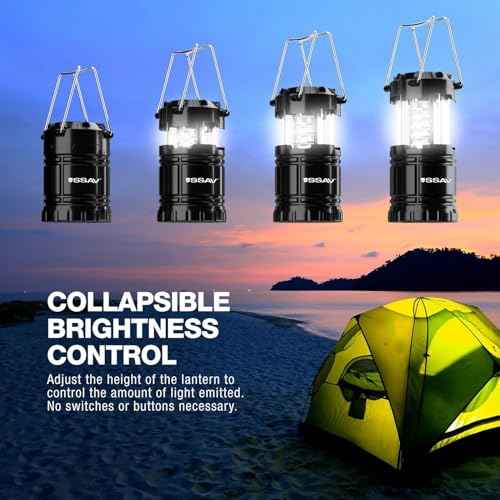 Bright LED Emergency Lantern ? Ideal for Power Outages, Hurricanes & Camping ? Portable, Waterproof & Batteries Included (3 Pack)