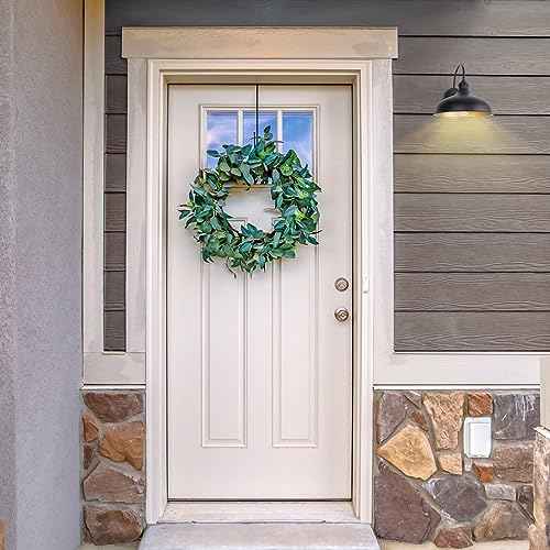10" Dome Barn Lights for Farmhouse, Matte Black Gooseneck Outdoor Light Fixture, Exterior Porch Lighting with Wall Mount, Outside Goose Neck Wall Sconce for Patio