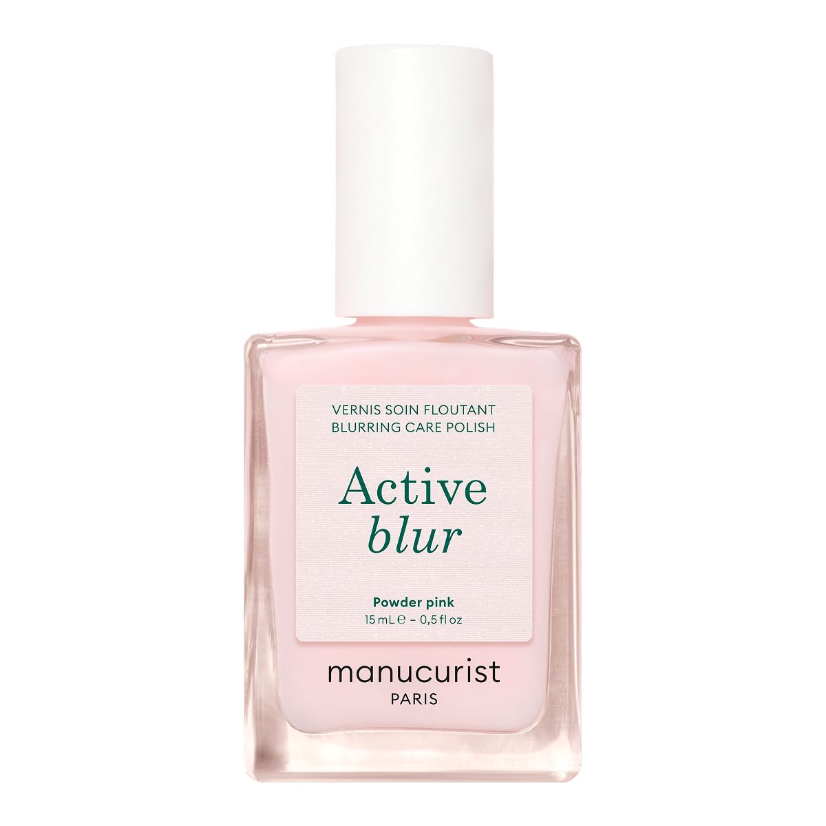 Manucurist Active Blur™ Blurring Treatment Nail Polish – Powder Pink Matte Nails Care with Niacinamide – No Lamp – Vegan & Made in France – Nail Strengthener and Growth for Weak Nails – Plant-Based