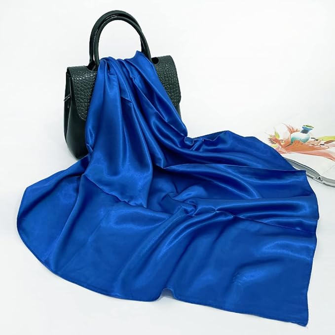 vimate 35" Square Silk Like Head Scarf - Women's Fashion Satin Scarf Bandana for Hair Wrapping at Night.