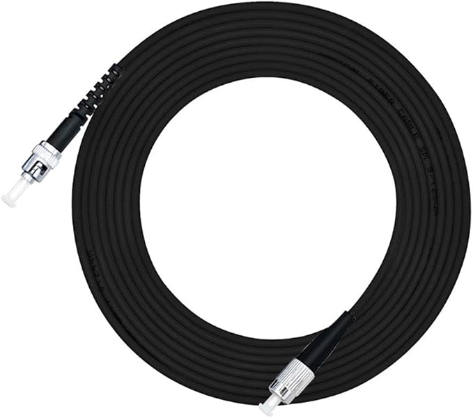 Jeirdus 25M FC to ST Outdoor Armored Simplex 9/125 SM Fiber Optic Cable Jumper Optical Patch Cord Singlemode 25Meters 80ft FC-ST