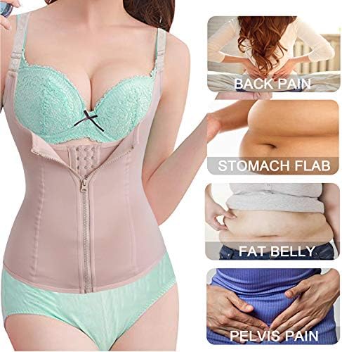 URSEXYLY Maternity Support Belt Postpartum Waist Trainer Shapewear Recovery Waist Cincher Beige