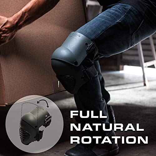 TSE Safety - TSE-TFLX-4-16 Flex Work Knee Foam Padding Pads - Anti-slip Strong Double Straps Comfortable Knee Protection Breathable Heavy Duty for Indoor and Outdoor Use ? Black, One Size