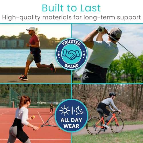 Vive Hip Brace for Sciatica Pain Relief - Groin Support Wrap for Sciatic Nerve Pain, Hip Flexor Strain, Thigh & Harmstring Pull, Arthritis - Adjustable & Comfortable Stabilizer for Muscle Recovery (Left)