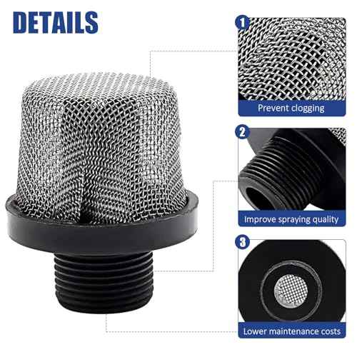 288716 3/4" Inlet Suction Strainer Sprayer Paint Strainer Airless Spray Machine Filter Replacement 2pcs for Airless Paint Sprayer