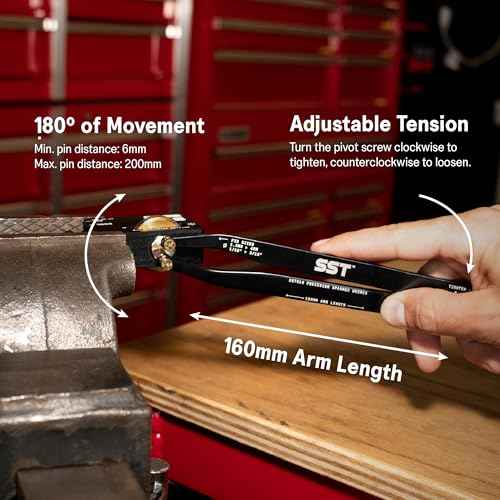 SST¢ç - Precision Spanner Wrench ? For Obscure Hardware & Fasteners ? Includes 12 Metric & Imperial Steel Pin Sizes ? Adjustable Tension ? 160mm Arm ? 180¡Æ Movement ? With Storage Case