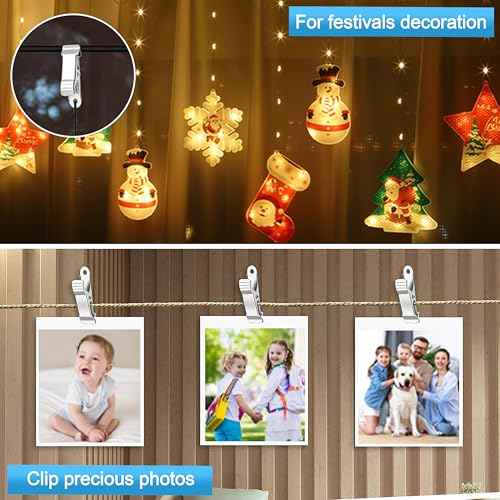 20 Pcs Small Metal Clips Spring Mini Clamps for Crafts, Metal Clamps for Baking, Stainless Steel Small Clips for Backdrop Office Paper Hanging Lights, Spring Clamps Alligator Clips