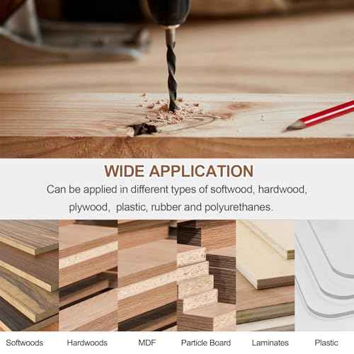 HARFINGTON 2pcs Brad Point Drill Bit 10mm (25/64") Dia Bearing Steel 1/4" Hex Shank Wood Drill Bits 3.23" Working Length Spiral Twist Drilling Tool for Woodworking Softwood Plywood Plastic