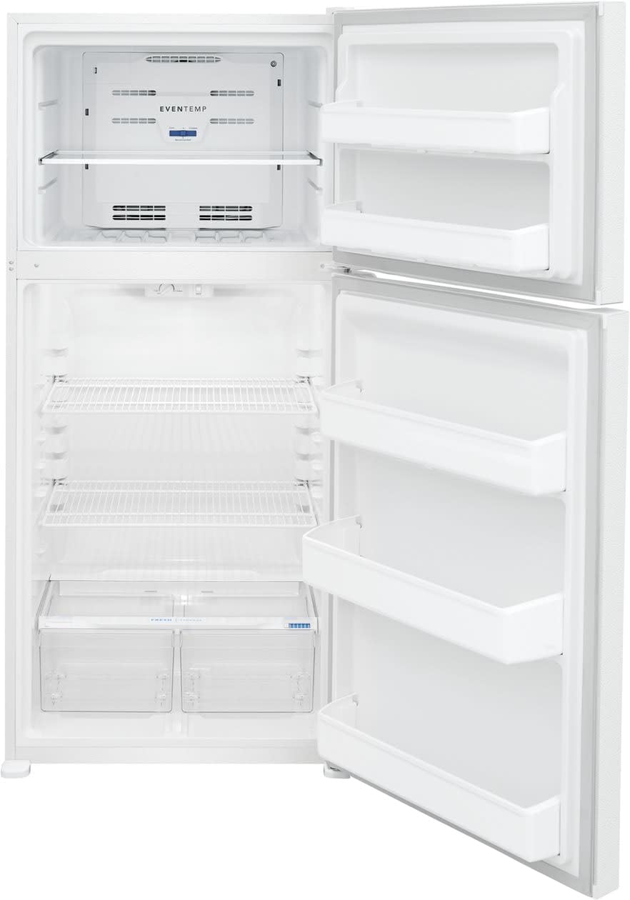 Frigidaire FFTR1814W 30 Inch Wide 18.3 Cu. Ft. Top Freezer Refrigerator with Crisper Bins and Ice Maker Ready - White