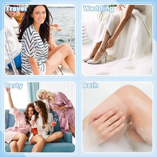 Timgle 50 Pcs Thigh Lift Tape Invisible Waterproof 8 x 6 in Sagging Loose Skin Lifting Cellulite Adhesive Transparent Body Octagon Tape for Women Leg Inner Thighs