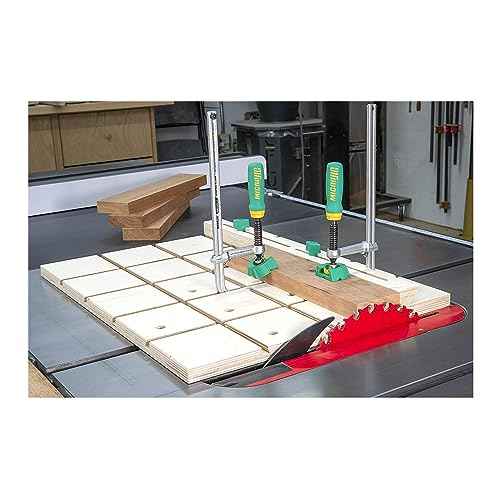 MICROJIG Matchfit DVC-850AP 2-In1, Track And In-Line Dovetail Clamp, 2-Pack, Green
