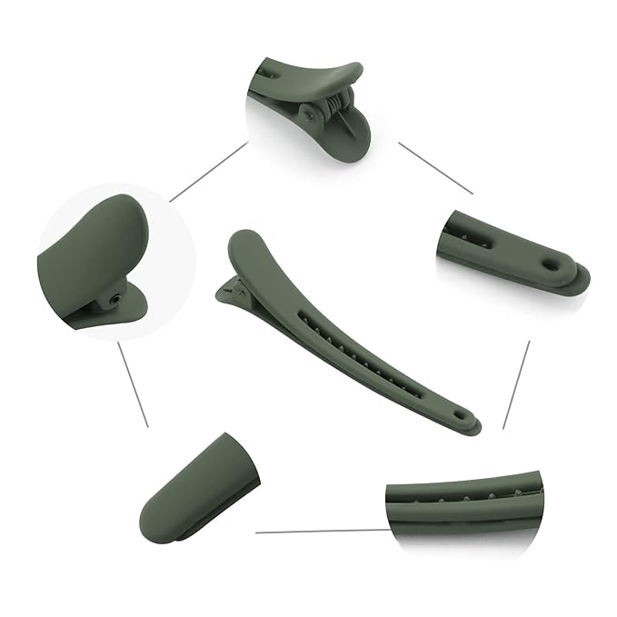 YISSION 12 PCS Hair Clips for Styling Sectioning, 3.1 Inch Matte Alligator No Crease Duck Billed Hair Barrettes for Women Girls