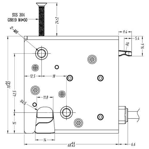 Electronic Rotary Push-to-Close Latch, Auto Relock, with Latch Status Microswitch, Non-Sealed Connector£¬ Electric Lock for Cabinet Drawer Locker