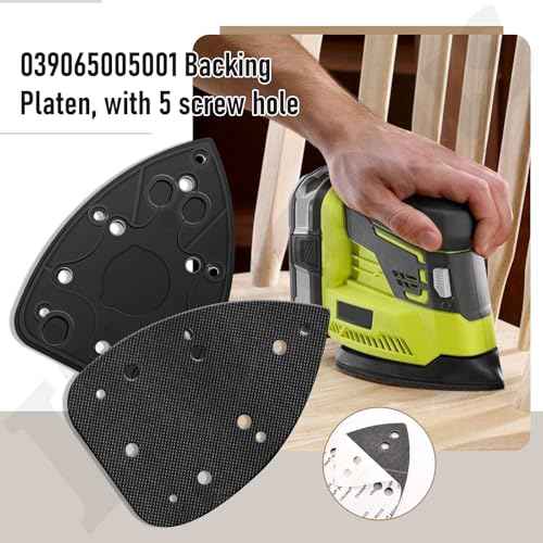 2 Pack 039065005001 Mouse Sander Replacement Pads Compatible with Ryobi Ridgid/Homelite CFS1503K CFS1503 CFS1502 CFS1503G for Ryobi Mouse Sander Replacement Pad